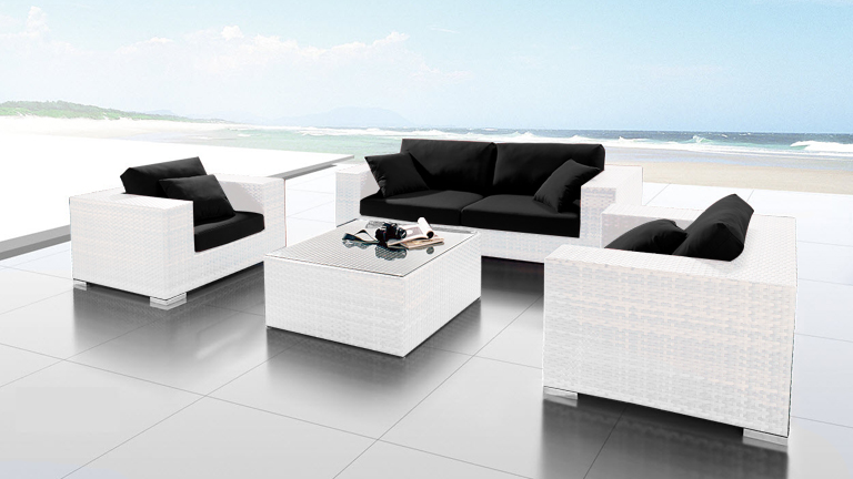 salon-jardin-canapé-extérieur-blanc-rotin-mobilier-design-moderne-noir-terasse